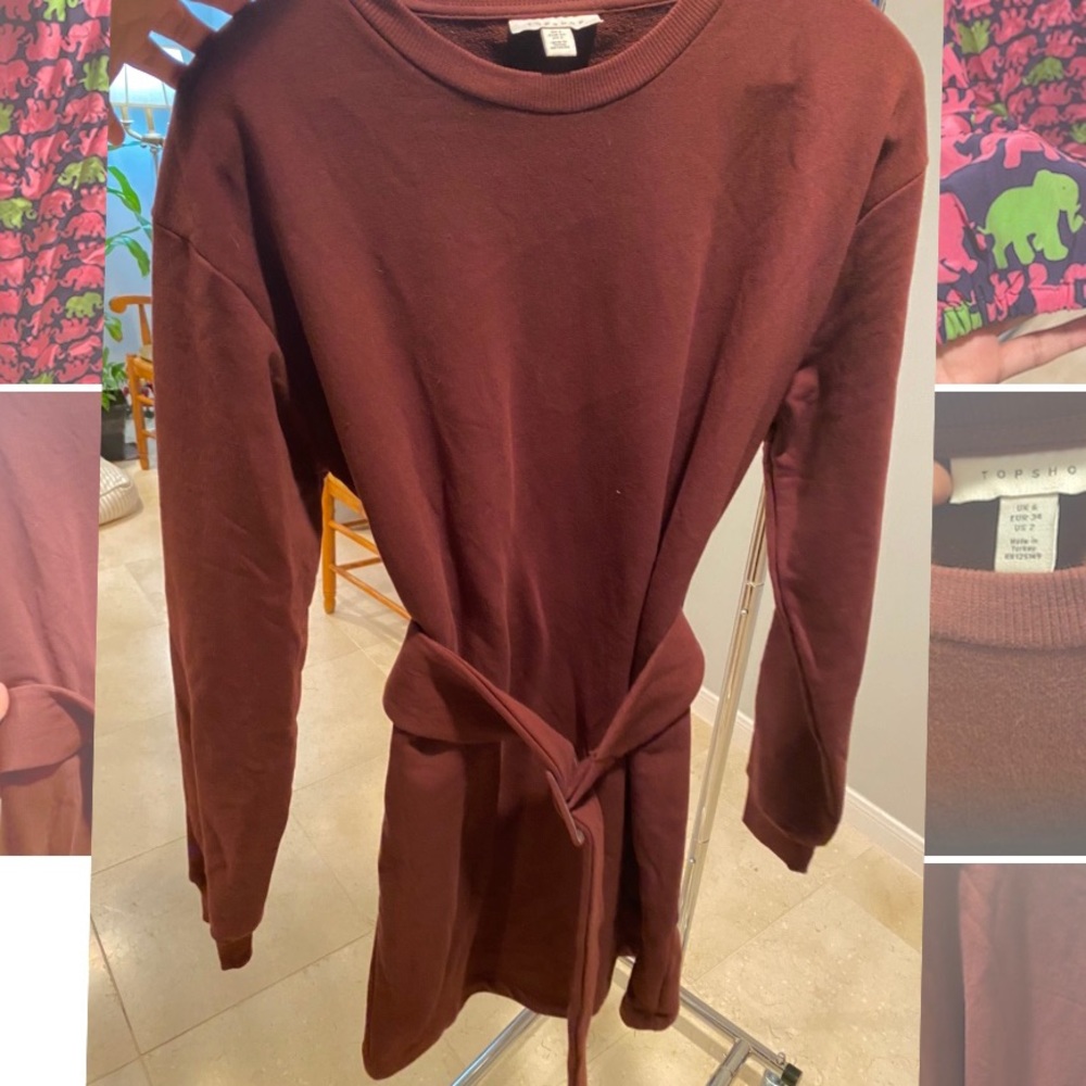 Super cute TopShop maroon dress